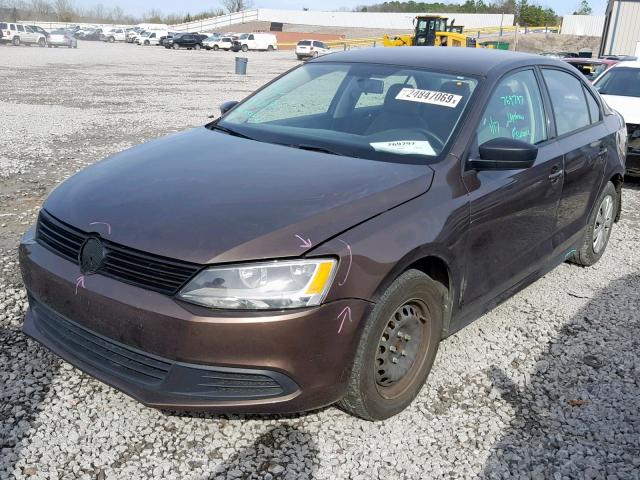 3VW1K7AJXEM408862 - 2014 VOLKSWAGEN JETTA BASE BLACK photo 2