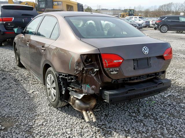 3VW1K7AJXEM408862 - 2014 VOLKSWAGEN JETTA BASE BLACK photo 3