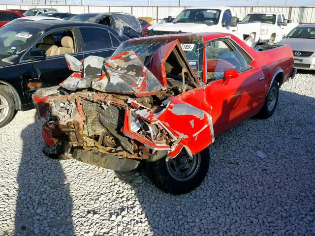 1W80J9R483264 - 1979 CHEVROLET EL CAMINO RED photo 2