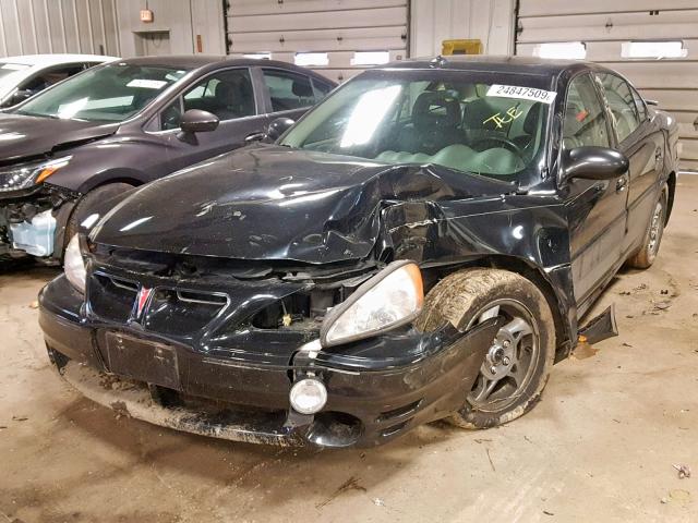 1G2NV52E03C282144 - 2003 PONTIAC GRAND AM G BLACK photo 2