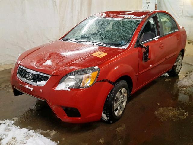 KNADH4A37B6955482 - 2011 KIA RIO BASE RED photo 2