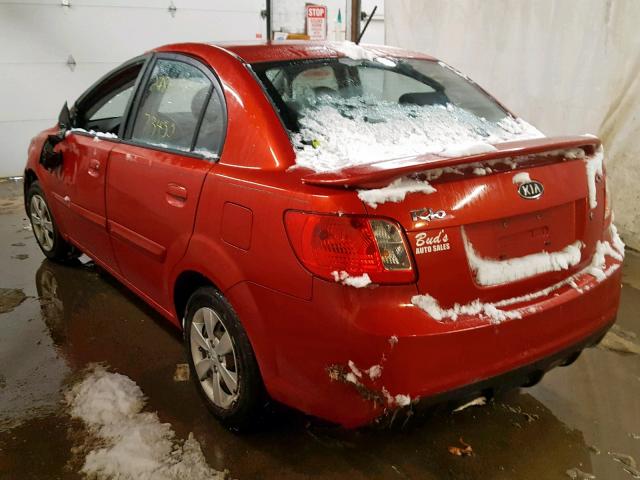 KNADH4A37B6955482 - 2011 KIA RIO BASE RED photo 3