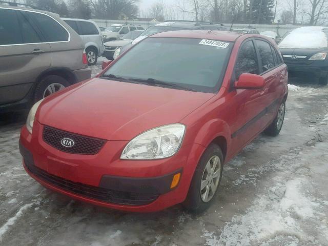 KNADE243196544579 - 2009 KIA RIO 5 SX RED photo 2