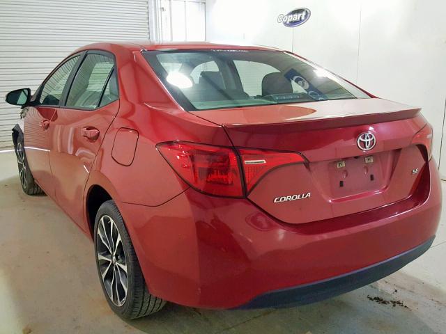 5YFBURHE3HP621252 - 2017 TOYOTA COROLLA L RED photo 3