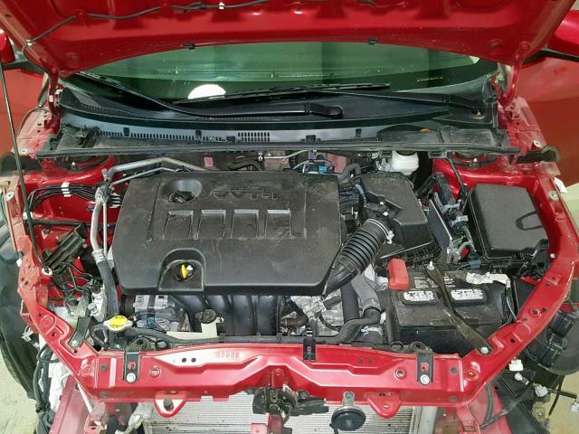 5YFBURHE3HP621252 - 2017 TOYOTA COROLLA L RED photo 7