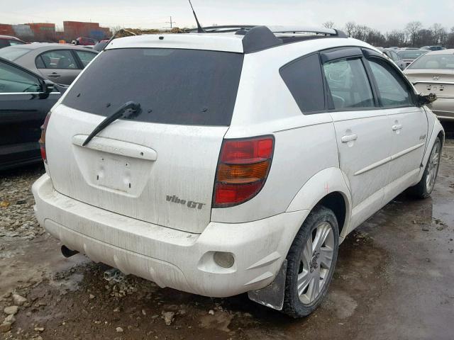 5Y2SN64L84Z466388 - 2004 PONTIAC VIBE GT WHITE photo 4