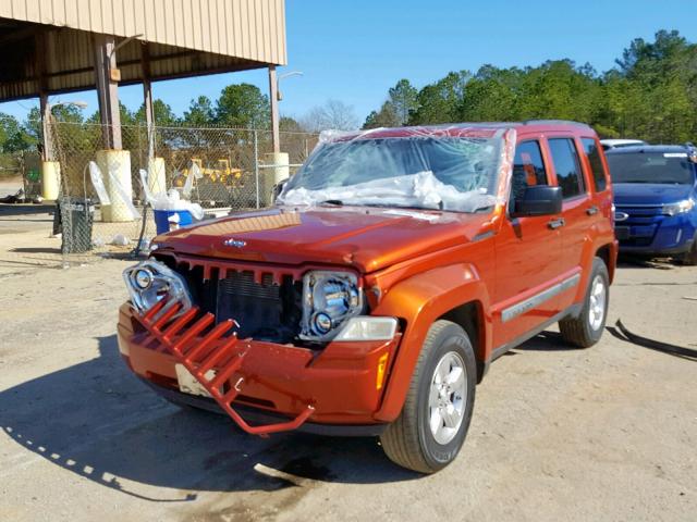 1J8GP28K99W527811 - 2009 JEEP LIBERTY SP ORANGE photo 2