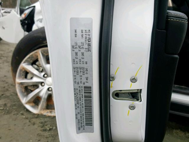 1C4PJLDX2JD552887 - 2018 JEEP CHEROKEE L WHITE photo 10