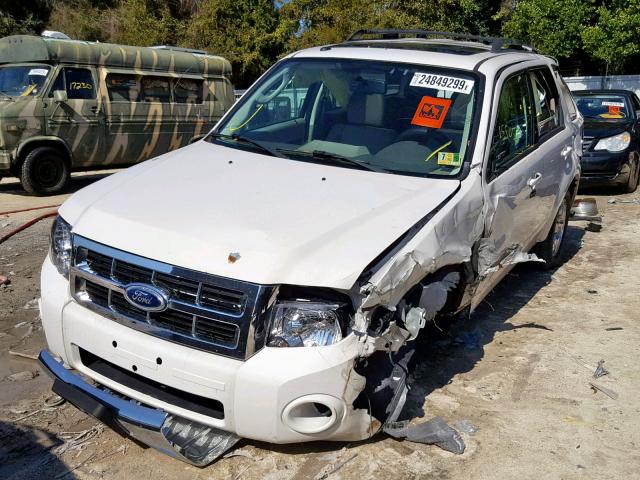 1FMCU49399KA06821 - 2009 FORD ESCAPE HYB WHITE photo 2