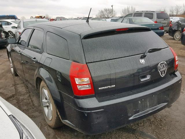 2D4FV47T68H130619 - 2008 DODGE MAGNUM BLACK photo 3