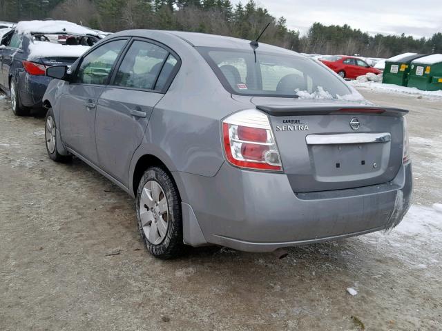 3N1AB6AP9CL688278 - 2012 NISSAN SENTRA 2.0 GRAY photo 3