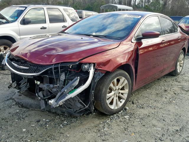 1C3CCCAB1FN658061 - 2015 CHRYSLER 200 LIMITE BURGUNDY photo 2