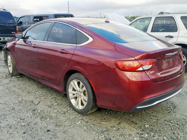 1C3CCCAB1FN658061 - 2015 CHRYSLER 200 LIMITE BURGUNDY photo 3