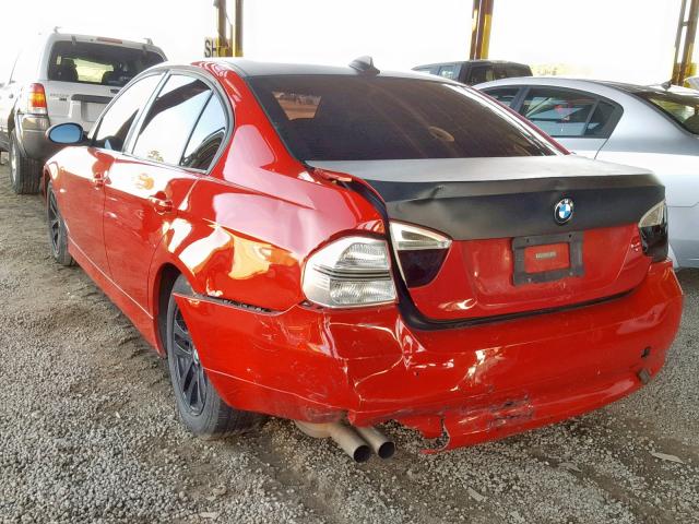 WBAVB13556PT23275 - 2006 BMW 325 I RED photo 3