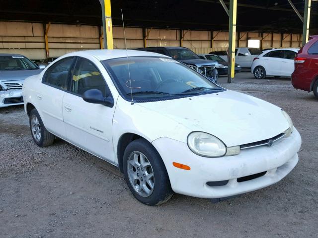 1B3ES46C11D298711 - 2001 DODGE NEON SE WHITE photo 1