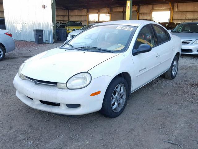 1B3ES46C11D298711 - 2001 DODGE NEON SE WHITE photo 2