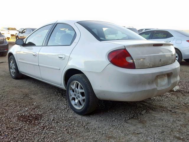 1B3ES46C11D298711 - 2001 DODGE NEON SE WHITE photo 3