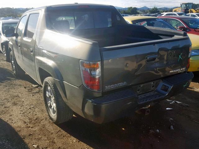 2HJYK16516H517359 - 2006 HONDA RIDGELINE GREEN photo 3