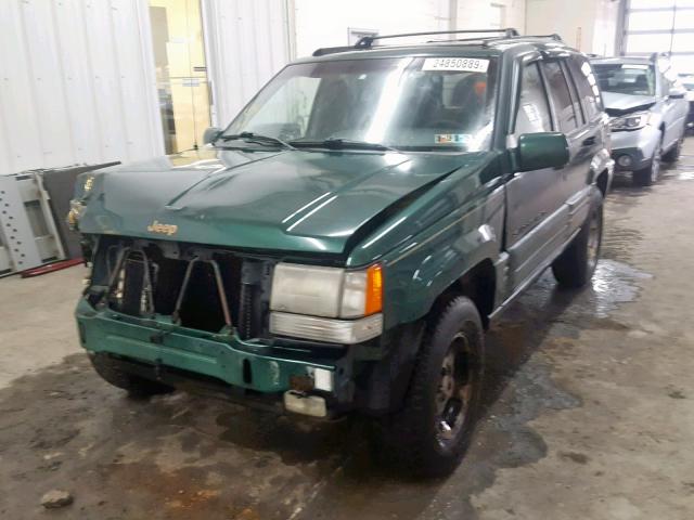 1J46Z78Y7VC623560 - 1997 JEEP GRND CHERO GREEN photo 2