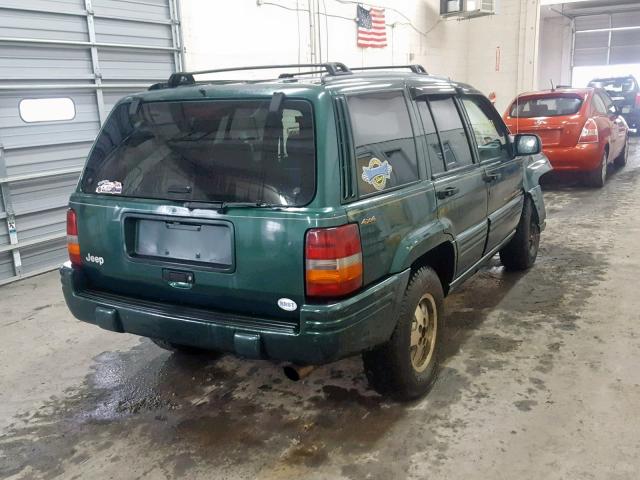 1J46Z78Y7VC623560 - 1997 JEEP GRND CHERO GREEN photo 4