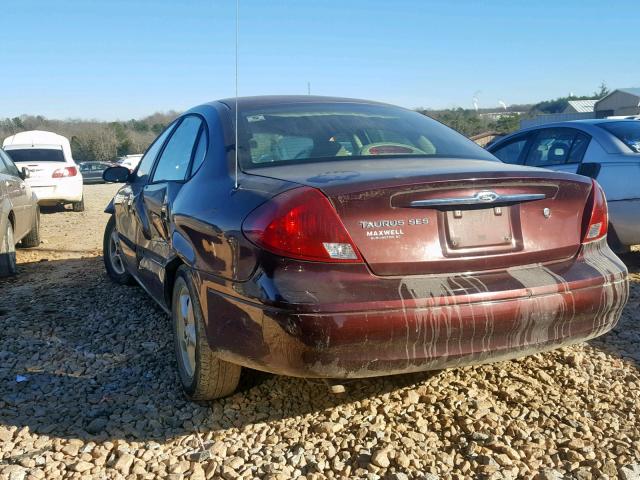 1FAFP55U81A157713 - 2001 FORD TAURUS SES RED photo 3