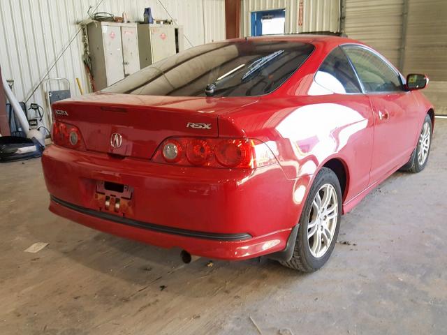 JH4DC548X5S003892 - 2005 ACURA RSX RED photo 4