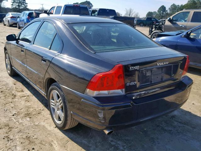 YV1RS592072632492 - 2007 VOLVO S60 2.5T BLACK photo 3