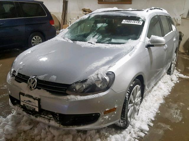 3VWPL7AJ9CM688102 - 2012 VOLKSWAGEN JETTA TDI SILVER photo 2