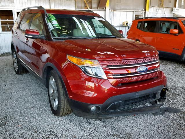 1FM5K8F83EGB61514 - 2014 FORD EXPLORER L RED photo 1