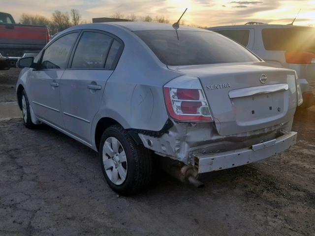 3N1AB6AP0AL600733 - 2010 NISSAN SENTRA 2.0 SILVER photo 3