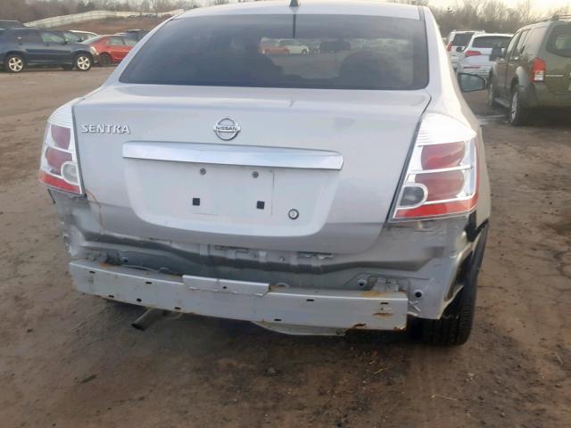 3N1AB6AP0AL600733 - 2010 NISSAN SENTRA 2.0 SILVER photo 9