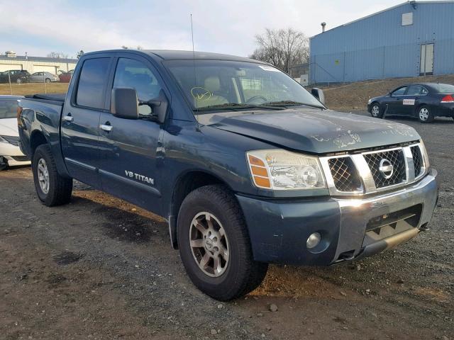 1N6AA07B97N202712 - 2007 NISSAN TITAN XE GREEN photo 1