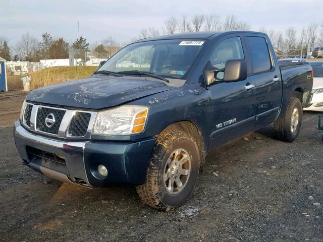 1N6AA07B97N202712 - 2007 NISSAN TITAN XE GREEN photo 2