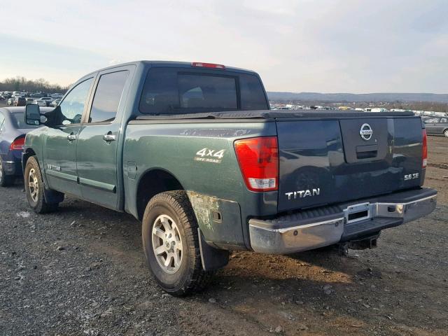 1N6AA07B97N202712 - 2007 NISSAN TITAN XE GREEN photo 3