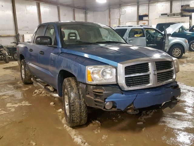 1D7HW48N06S709507 - 2006 DODGE DAKOTA QUA BLUE photo 1