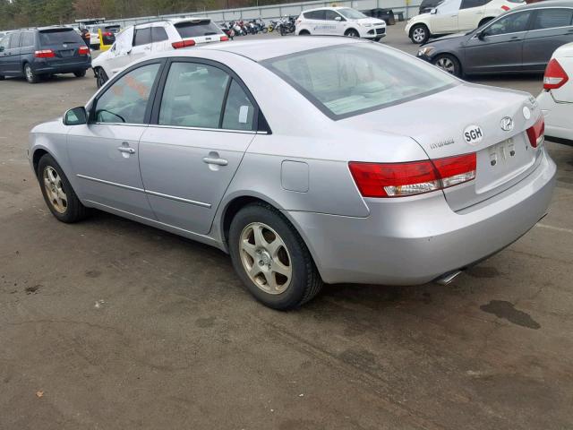 5NPEU46F36H038671 - 2006 HYUNDAI SONATA GLS SILVER photo 3