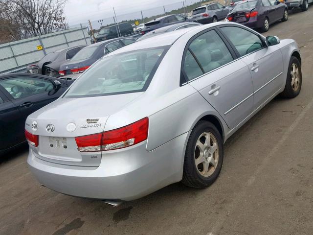 5NPEU46F36H038671 - 2006 HYUNDAI SONATA GLS SILVER photo 4