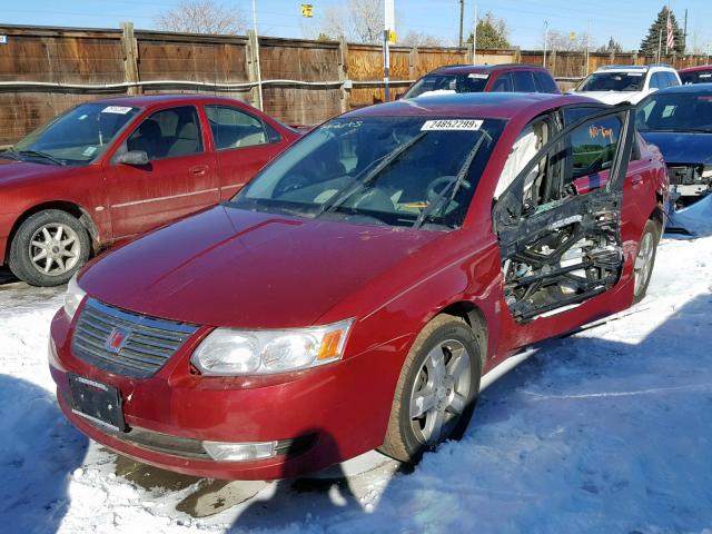 1G8AL58B57Z182776 - 2007 SATURN ION LEVEL MAROON photo 2