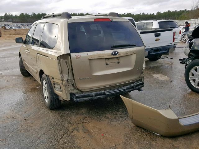 KNDMB233066059472 - 2006 KIA SEDONA EX GOLD photo 3