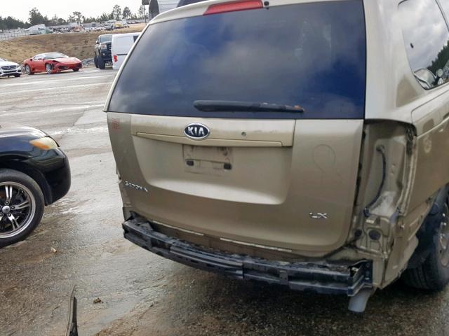 KNDMB233066059472 - 2006 KIA SEDONA EX GOLD photo 9