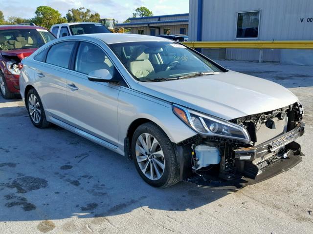 5NPE34AF2HH553674 - 2017 HYUNDAI SONATA SPO SILVER photo 1