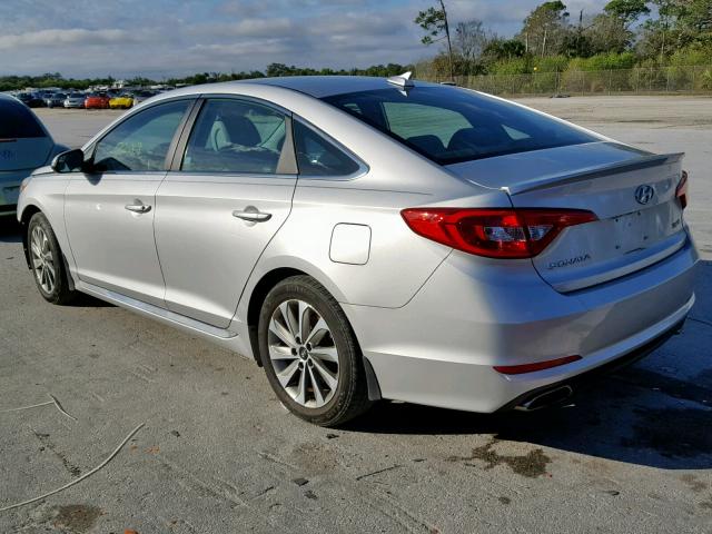 5NPE34AF2HH553674 - 2017 HYUNDAI SONATA SPO SILVER photo 3