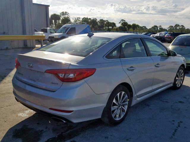 5NPE34AF2HH553674 - 2017 HYUNDAI SONATA SPO SILVER photo 4