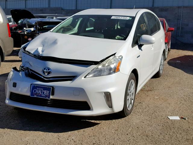 JTDZN3EU7E3296212 - 2014 TOYOTA PRIUS V WHITE photo 2