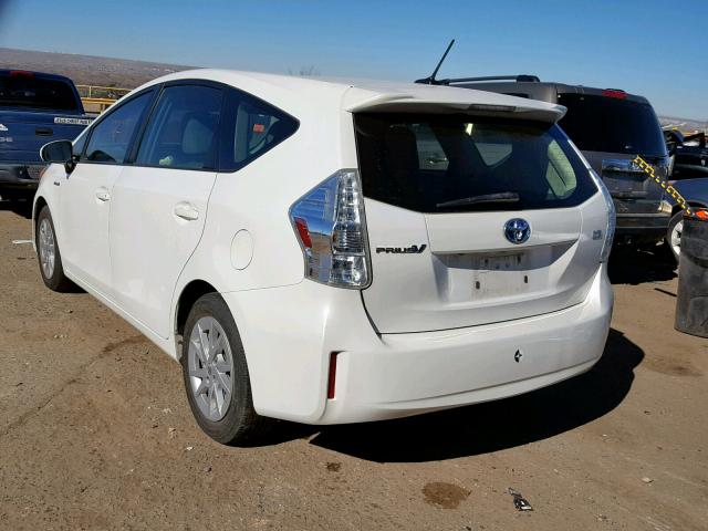 JTDZN3EU7E3296212 - 2014 TOYOTA PRIUS V WHITE photo 3