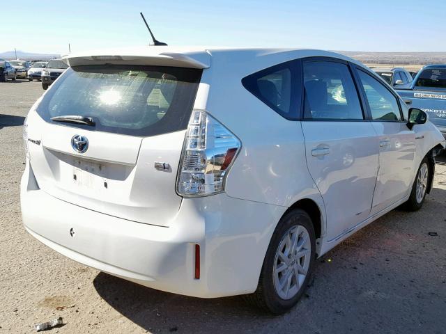 JTDZN3EU7E3296212 - 2014 TOYOTA PRIUS V WHITE photo 4