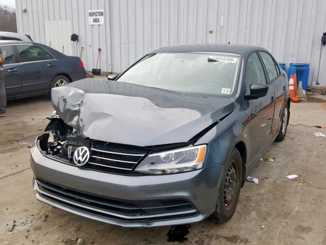 3VW267AJXGM237719 - 2016 VOLKSWAGEN JETTA S GRAY photo 2