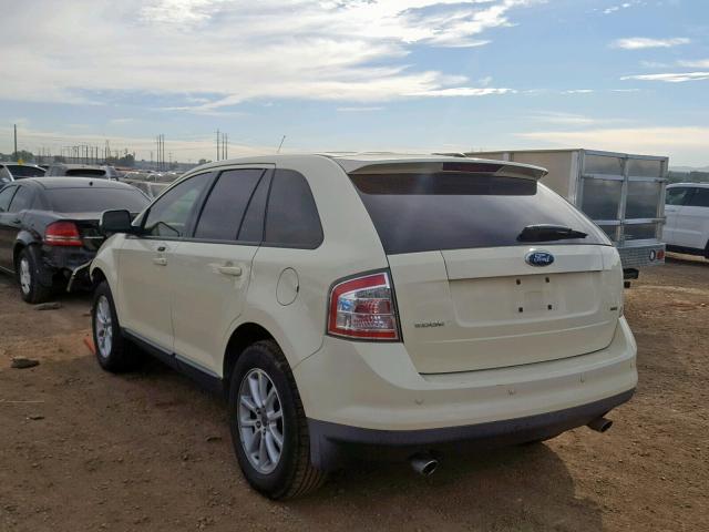 2FMDK38C97BA55210 - 2007 FORD EDGE SEL WHITE photo 3