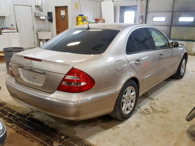 WDBUF65J24A587739 - 2004 MERCEDES-BENZ E 320 TAN photo 4