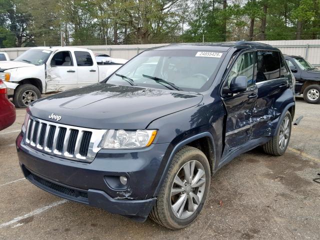 1C4RJEAG7DC549700 - 2013 JEEP GRAND CHER BLUE photo 2